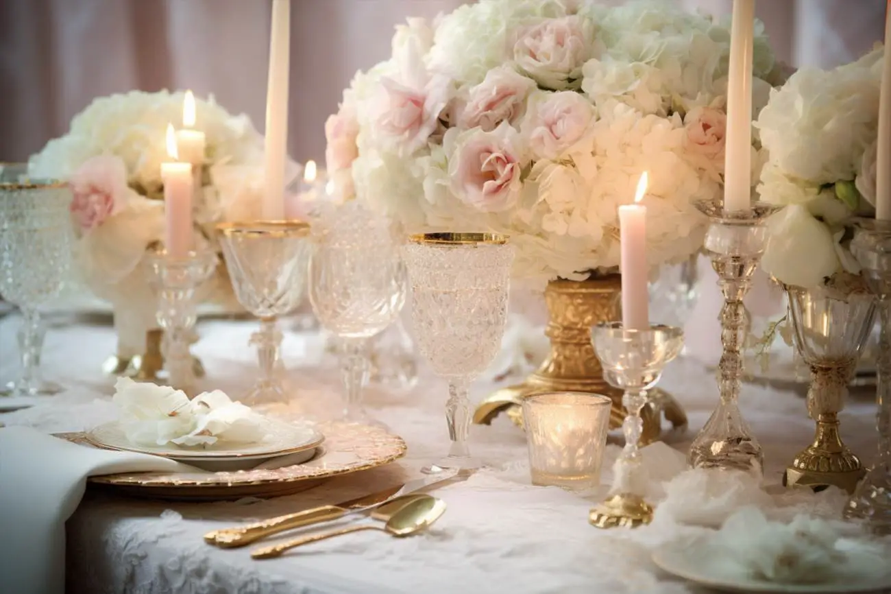 Esküvői asztal dekoráció