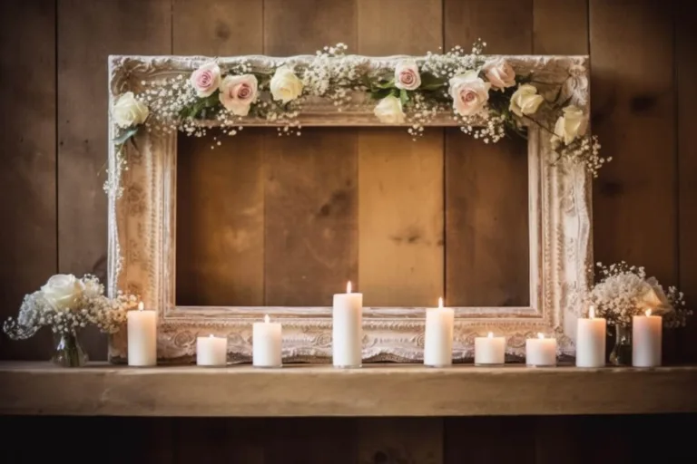 Esküvői főasztal háttér dekoráció házilag